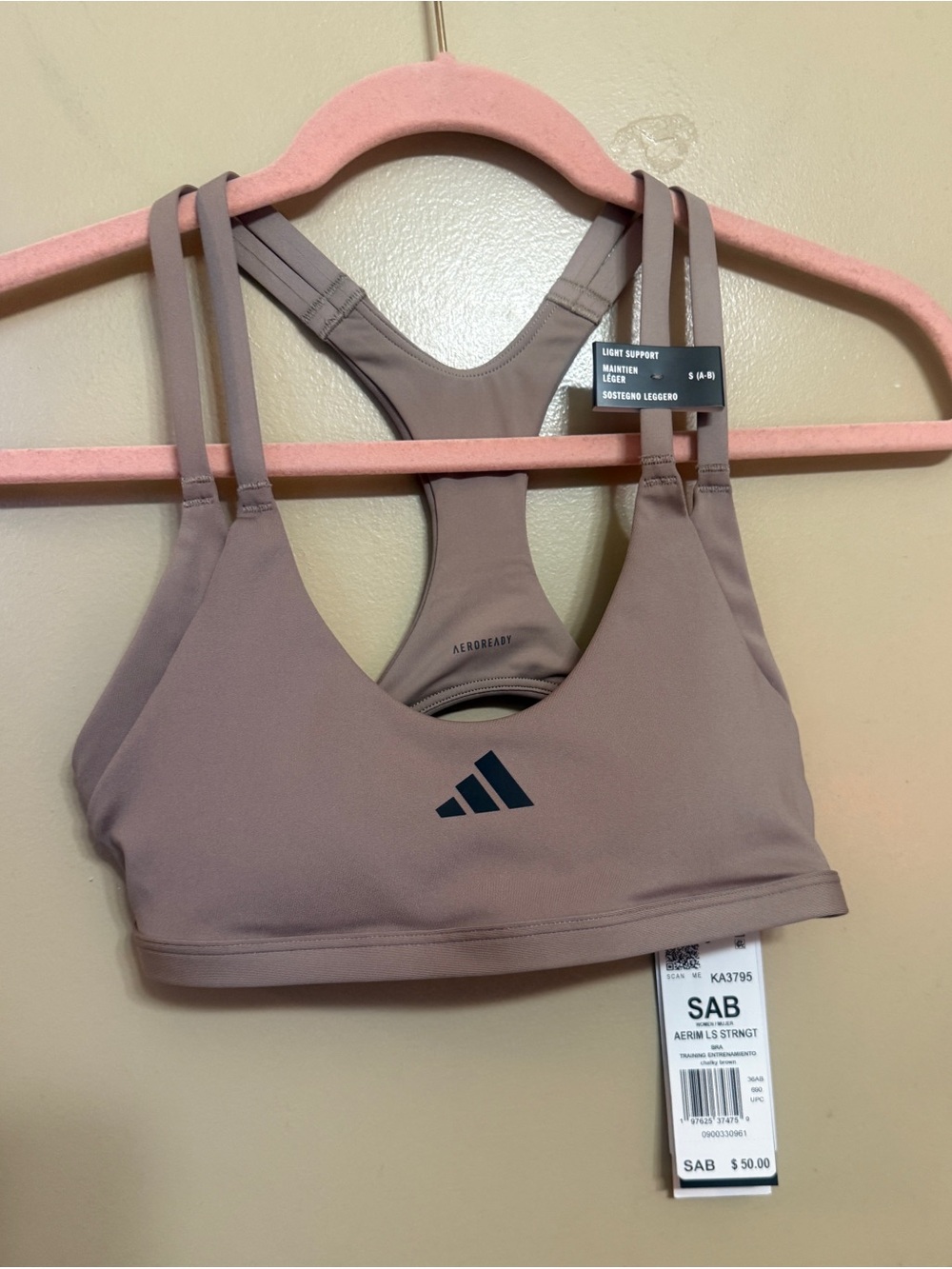 adidas Aeroimpact Luxe Training Low Impact Sports Bra S NWT